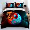 3D Принт Китайский Тай Чи Багуа Инь Ян Постельный Комплект Односпальный Полуторный Двуспальный Квинсайз Кингсайз Комплект для Кровати Взрослый Детский Спальня Домашний Декор