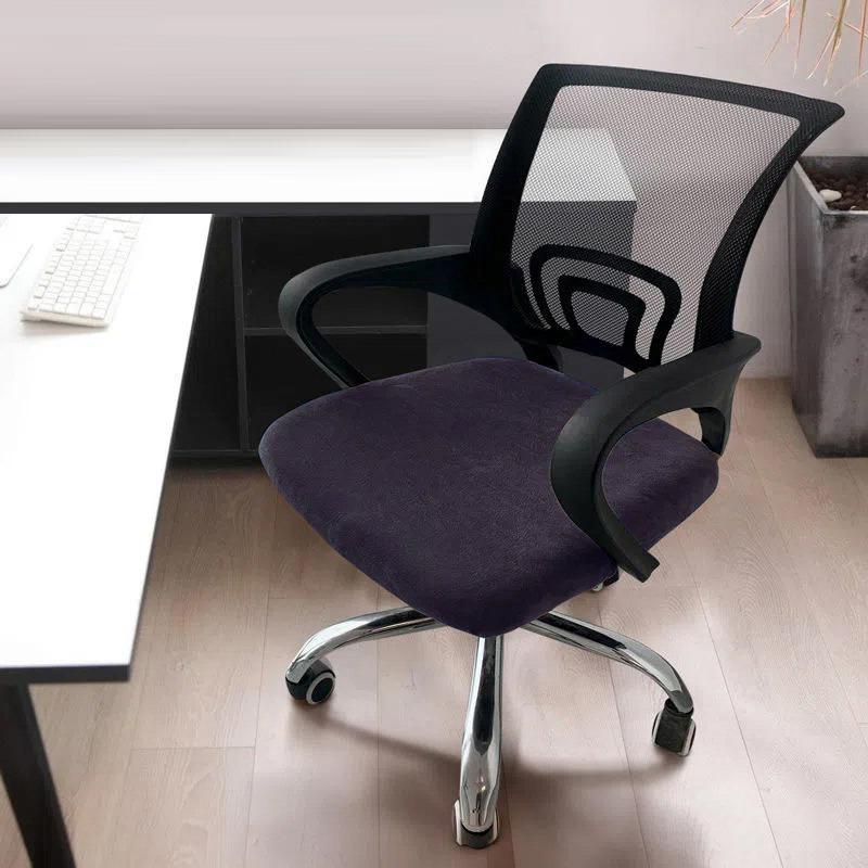 1 шт. бархатный чехол для офисного кресла, чехол для вращающегося сиденья компьютера, современный эластичный чехол для стула, съемный чехол для моющегося кресла, чехол для пыли