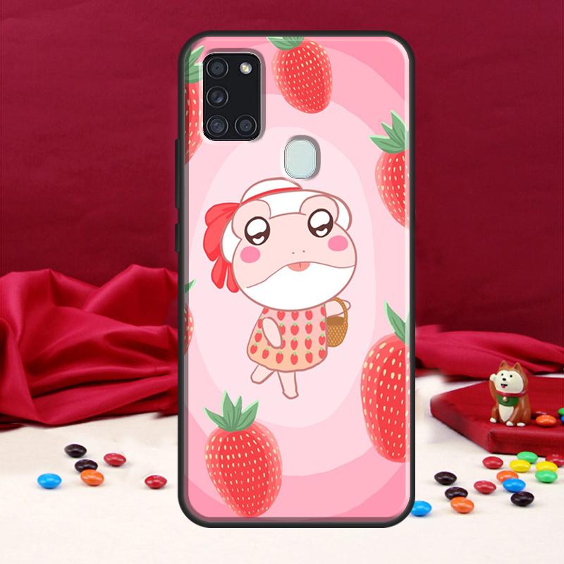 Cottagecore Fruit Strawberry Frog для Samsung Galaxy A34 A54 A14 A71 A51 A31 A11 A12 A22 A32 A52 A72 A50 A13 A53 чехол