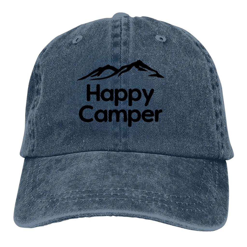 Camper Camping Multicolor Hat Peaked Women's Cap Black Mountain Personalized Visor Protection Hats
