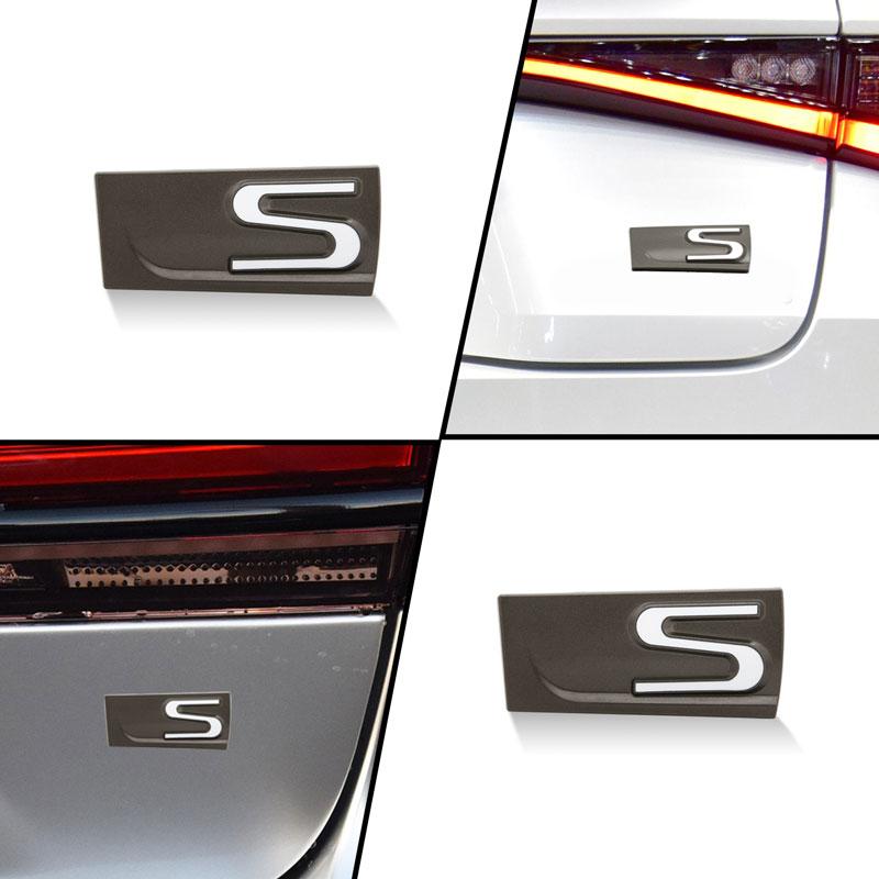 Car Styling 3D Metal S Emblem Car Fender Side Letter Sticker Rear Bumper Tail Door Trunk Decor For Lexus LX470 LX 470 LX570 II1