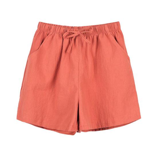 Женские шорты с эластичной талией, регулируемые повседневные шорты с карманами, широкие штанины