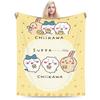 Chiikawa Catoon Flannel Blanket Grabber Kawaii Customized Throw Blankets for  Sofa Bedding Lounge 125*100cm Bedspread