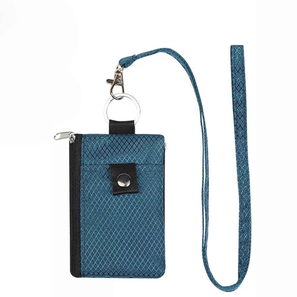 Кошелек в минималистском стиле, идентификационный бейдж, водонепроницаемые чехлы на молнии, чехол и ремешок для ключей для карт, наличных, монет, дорожная сумка, блокировка RFID