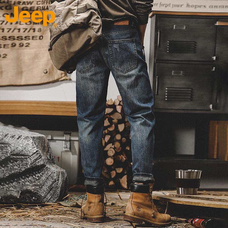 Jeep Мужские джинсы свободного прямого кроя