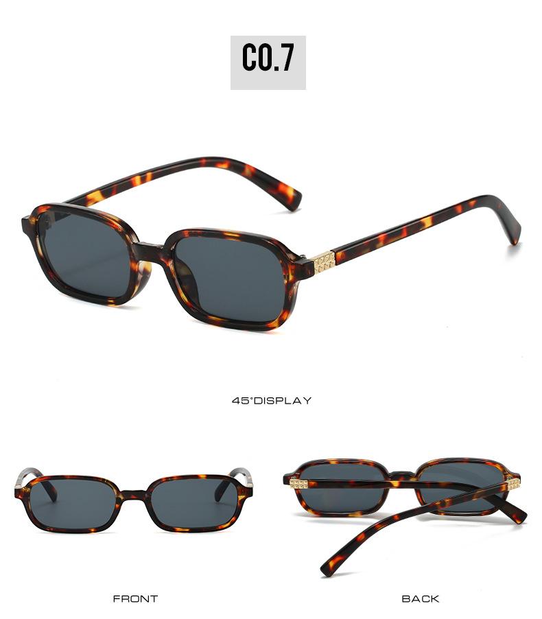 New Vintage Sunglasses Men Women Trendy Eyewear High Quality Rectangle Sun Glasses UV400 Shades Eyepiece Small Square Glasses