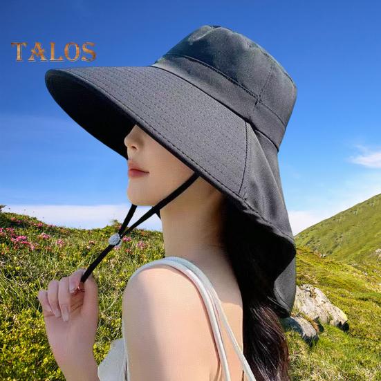 Женская шляпа от солнца с большими полями, солнцезащитный дизайн, дышащая шляпа с защитой от ультрафиолета, однотонная, регулируемая, с завязками, шляпа для чая на открытом воздухе