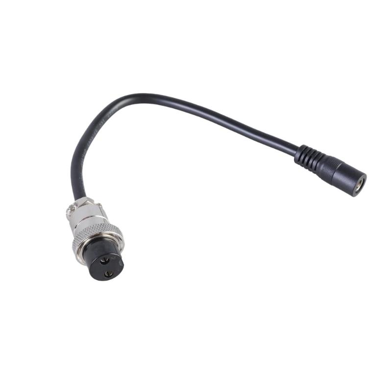 Кабель питания авиационный DC5521 26 см на GX20 2pin 150 Вт 10 А для зарядки, провод для уличного накопителя энергии и солнечной панели