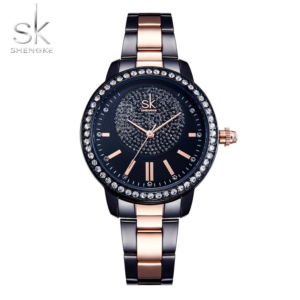 SHENGKE Diamond Women Quartz Watches Ladies Top Brand Crystal Luxury Female Wrist Watch SK Girl Clock Relogio Feminino