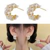 Sophisticated Earrings Ear Jewelry Flower Studs Earrings Unique Ear Pendant Alloy Texture Ear Pin for Fashion Lover