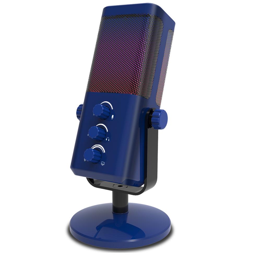 RGB Игровой Микрофон с Голосовым Чатом, Шумоподавлением и Звуковой Картой для Стриминга