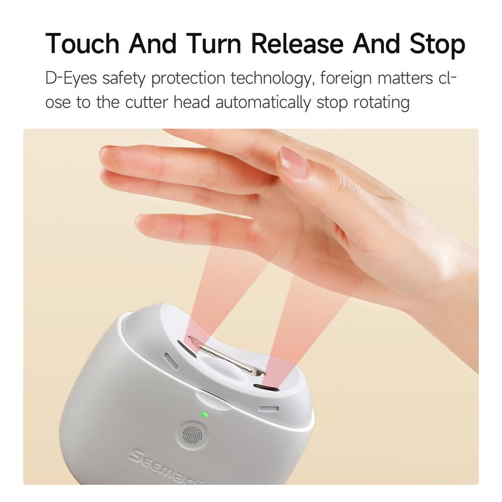 Xiaomi Seemagic электрическая автоматическая машинка для стрижки ногтей Pro с сенсорным запуском, инфракрасная защита, светодиодный триммер, инструменты с режущей головкой