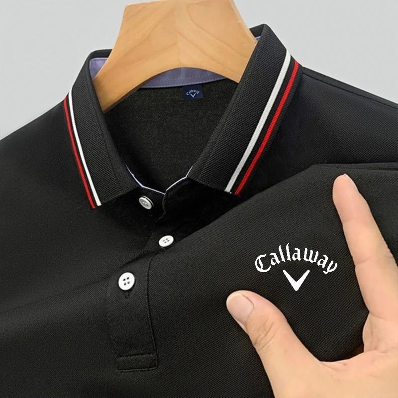 Callaway Embroidered 2025 Новая летняя рубашка поло для мужчин Высококачественная повседневная удобная и дышащая футболка с коротким рукавом для мужчин