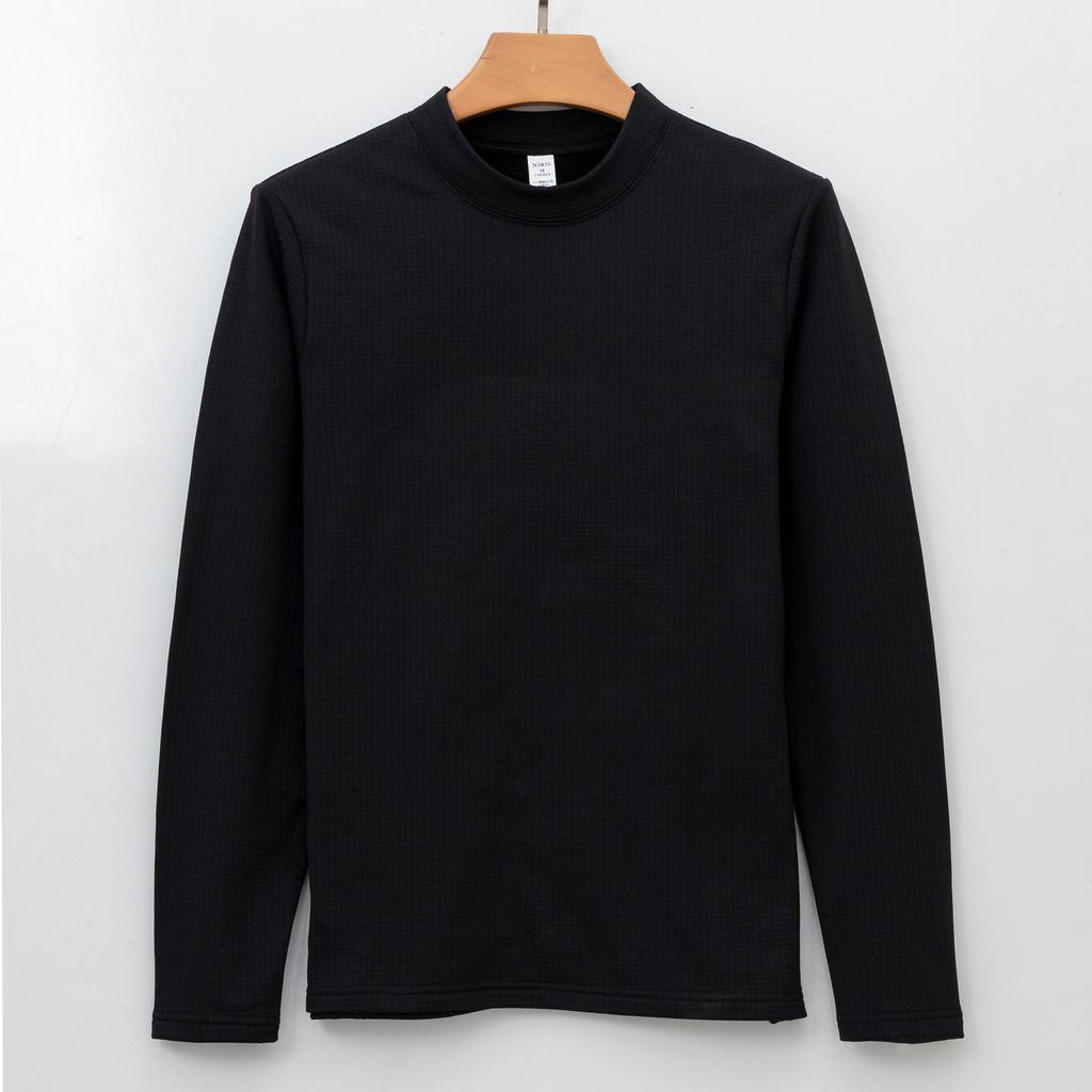 Клетчатая базовая рубашка термобелье для мужчин профессиональная спортивная однотонная верхняя одежда с длинными рукавами плюшевая футболка для мужчин