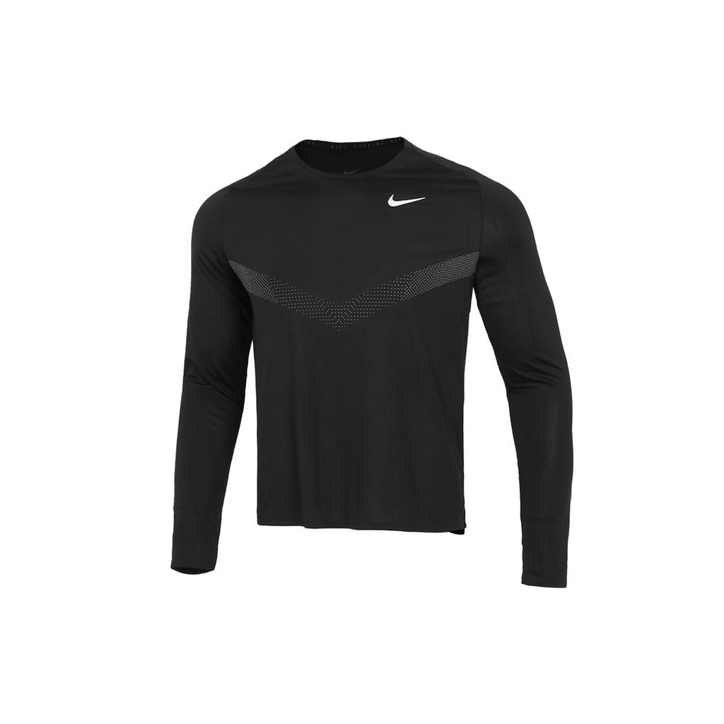 Nike Повседневная футболка для бега и тренировок с длинными рукавами, мужские топы, черные DD6022-010