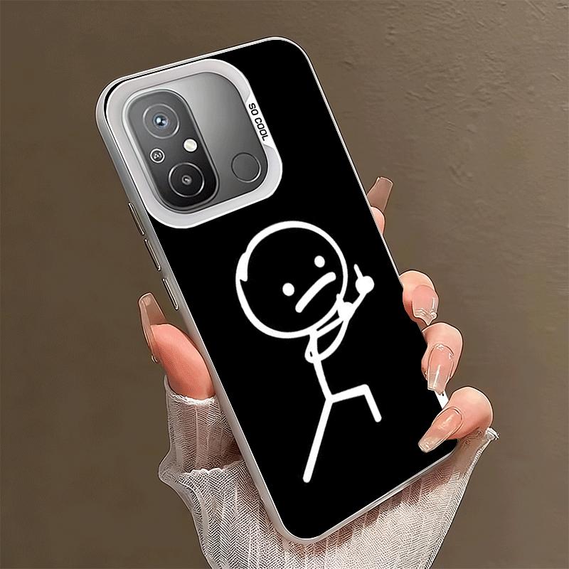 Смешной Стикмен Мэтчмен Мягкий Чехол для Телефона для Xiaomi Redmi 15C 15 14C 13C 12C Poco X5 X6 X7 Pro X3 F8 F7 Ultra M8 13 12 Задняя Крышка