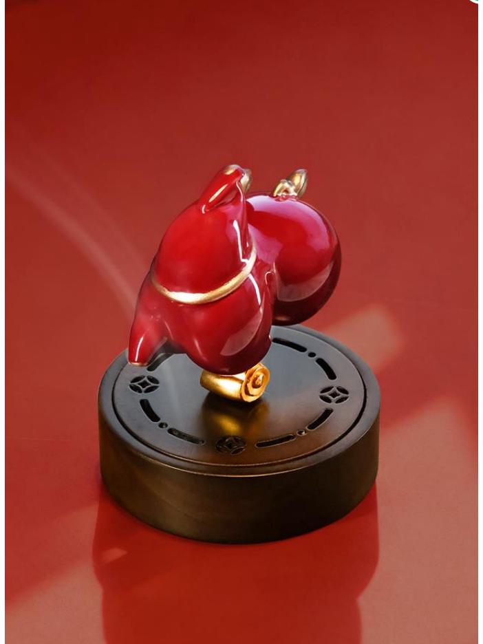 Year of the Horse Incense Holder Gift Set - Cultural and Creative Ornament for Home or Office