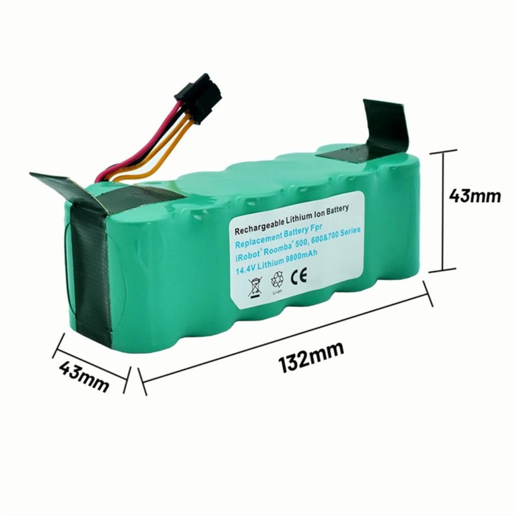 Vacuum Cleaner Batteries 14.4V 9800mAh Batteries Panda x500 Dibea x500 x580 x900 Haier T322 T321 T320 CR120 CR121 CR540 High Quality