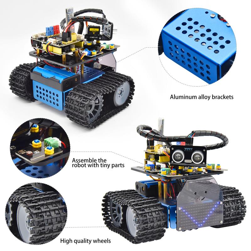 Keyestudio Улучшенный Мини Умный Робот-Танк V3.0 Для Arduino Набор Робот-Машина DIY Программируемые STEM Игрушки Совместимый С Arduino&Mixly