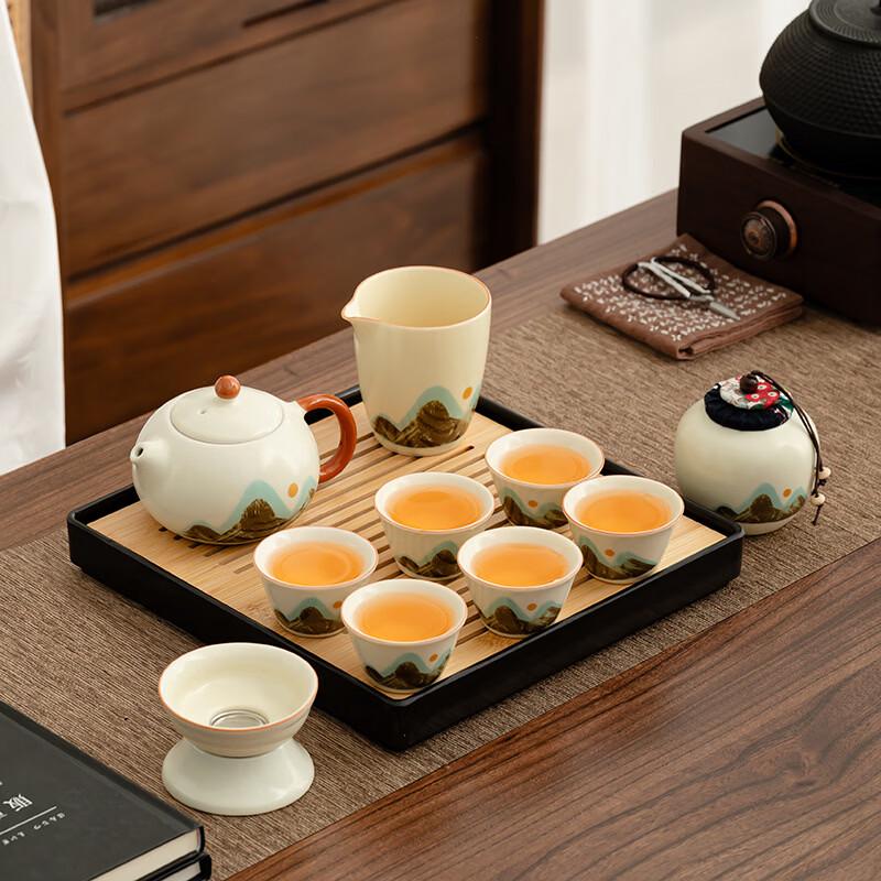 Premium Ru Kiln Ceramic Teaware Set