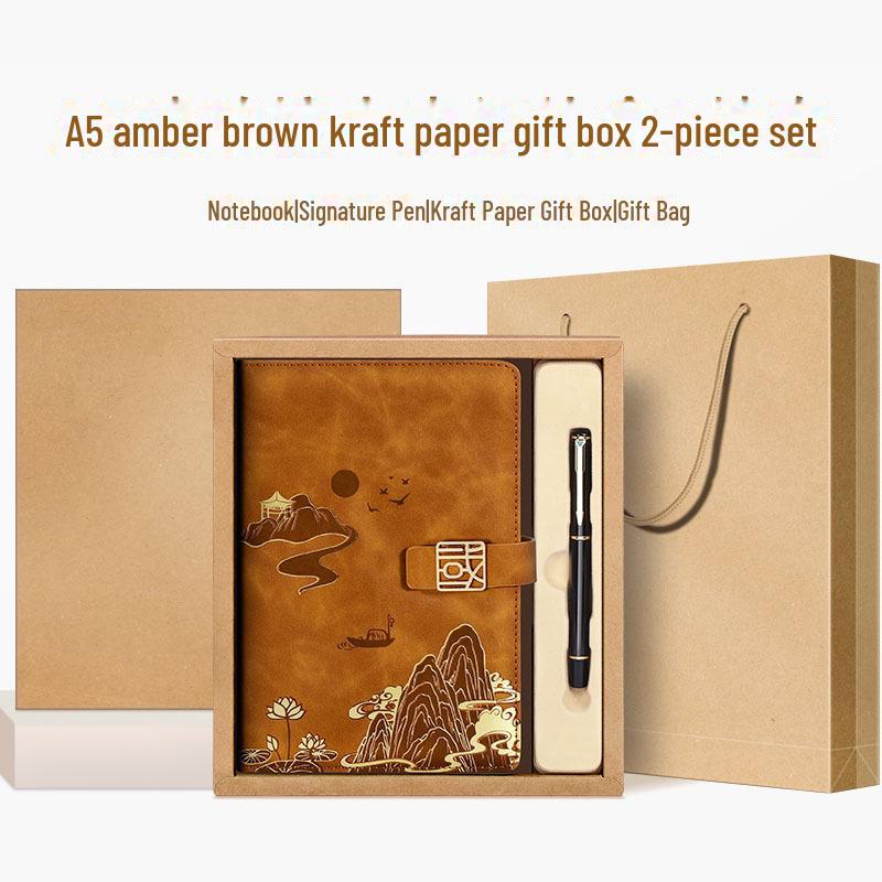 Подарочный набор из блокнотов формата А5 «Культура и творчество» — сувенир в китайском стиле с индивидуальным логотипом