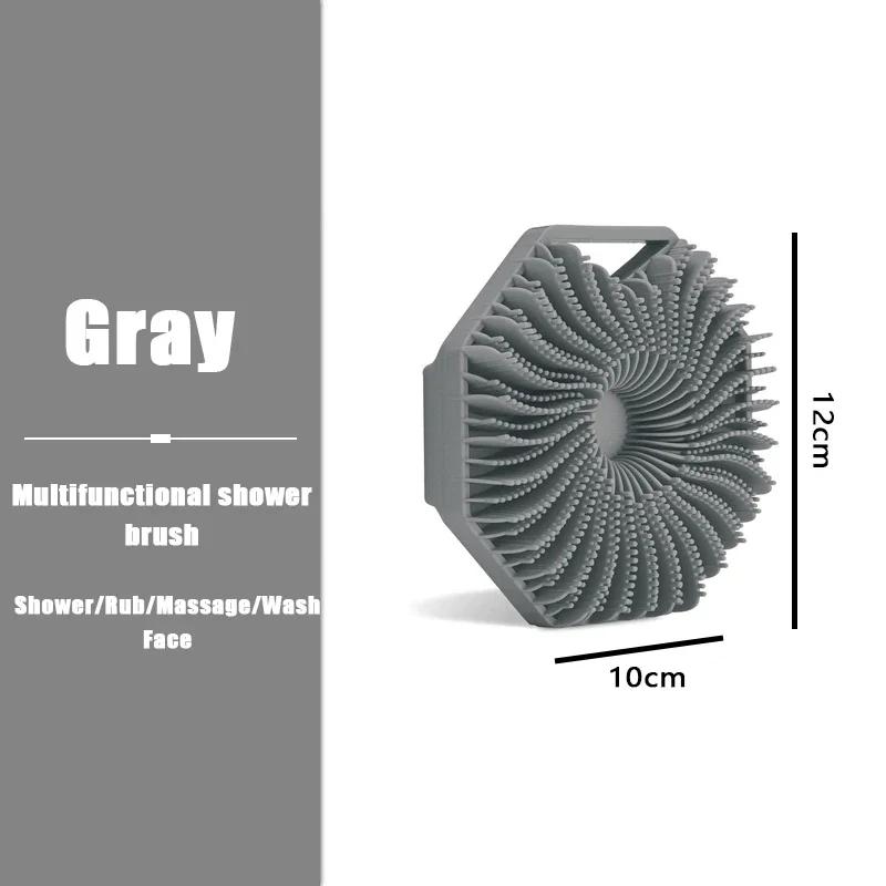 Мягкая силиконовая щетка для очищения тела, скруббер для очищения тела, нежный отшелушивающий массаж, щетка для ванны для мужчин и женщин