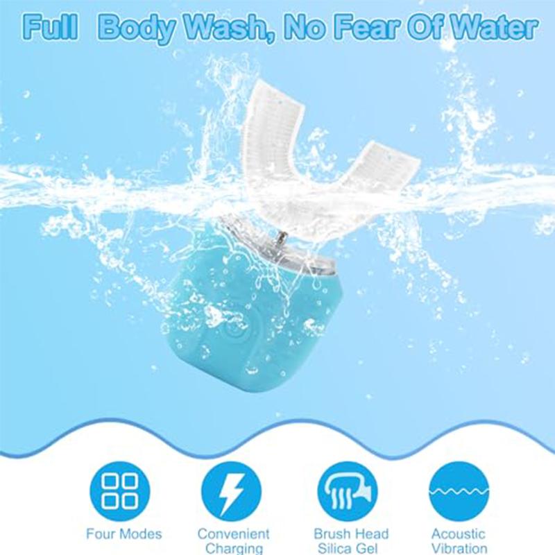 Новый дизайн Зубная щетка Отбеливание зубов U-образная зубная щетка 360 градусов Силиконовая автоматическая электрическая мягкая зубная щетка