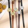 Gedi Petite Korean Style Women's Roman Vintage Minimalist Quartz Wristwatch