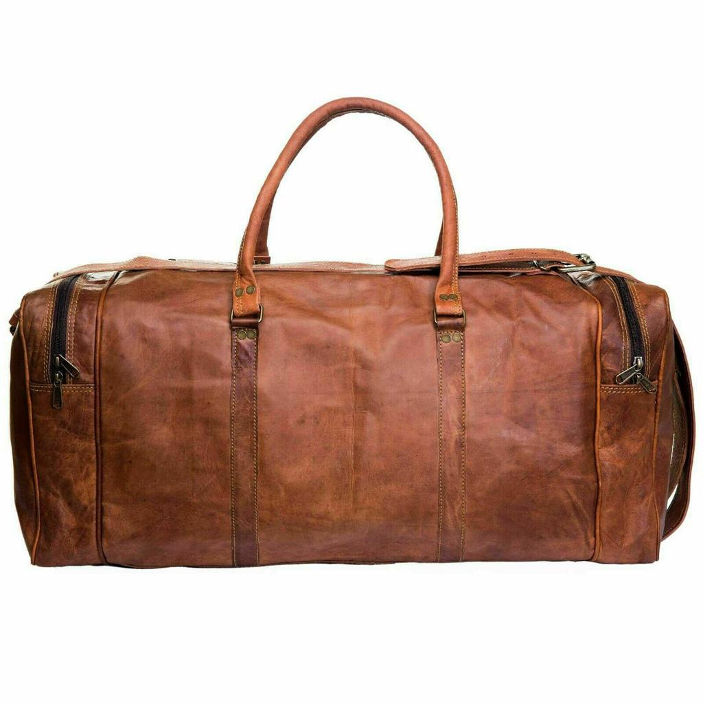 Bag Leather Travel Gym Men Luggage Vintage Duffel Genuine S Weekend Duffle New