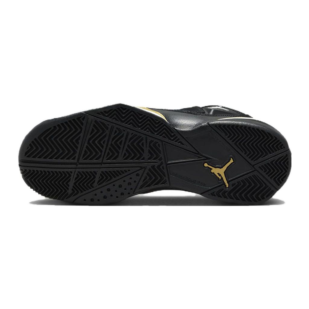 Air Jordan True Flight GS Black Metallic Gold 2023 Kids Sneakers White 343795-017