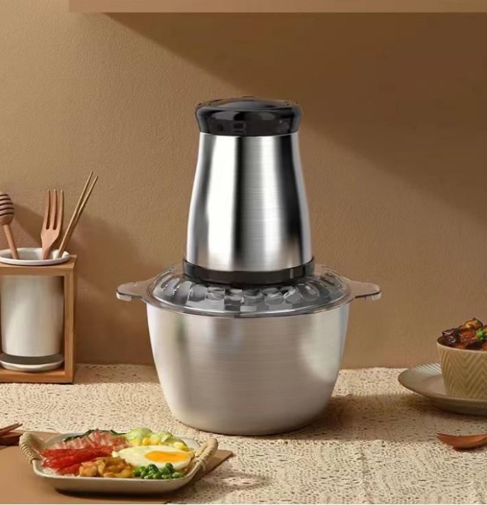 Электрическая мясорубка и кухонный комбайн из нержавеющей стали - Большая емкость для измельчения, фарширования, чесночной пасты и многого другого