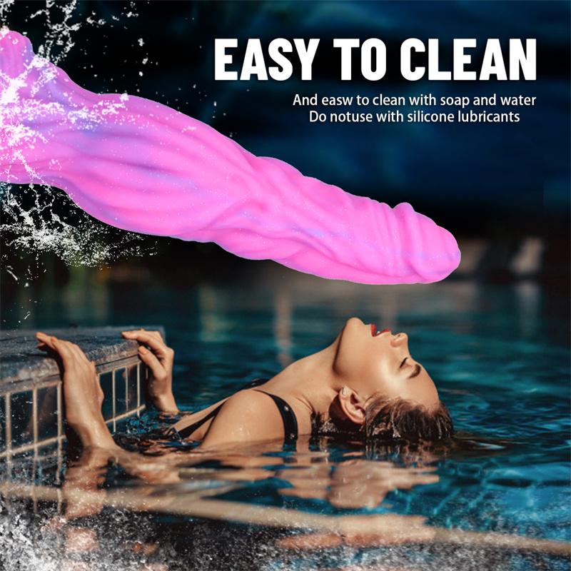 Color Silicone Dildo Liquid Multi-layer Color Transparent Crystal Simulation Penis Adult Products