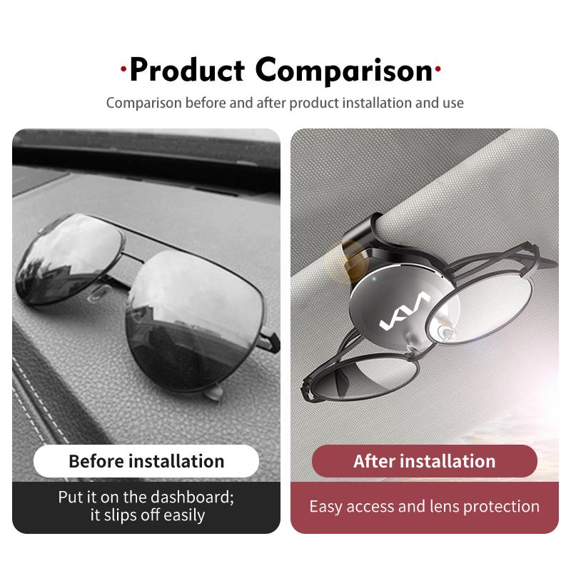 URDV7 For KIA Car Metal Mounted Sun Visor Glasses Clip Sunglasses Card Ticket Clip Stinger Optima Cerato Soul Venga Forte Spectra
