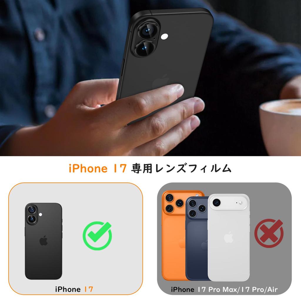 Пленка для камеры Woxuyee для iPhone 17 Полная 9H Закаленное Алюминиевое Без Вспышки Черное Ультра Высокая Защита от Царапин Черное - Защита, Стекло, Сплав, Ударопрочное,