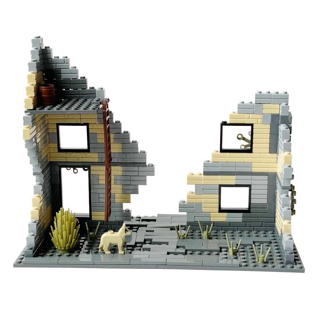 Сцена руин Опасные здания Руины Военные здания Сборка игрушек Ожесточенные бои Заброшенные здания