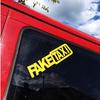 Смешная наклейка на машину FAKE TAXI, Декаль, Эмблема, Самоклеящаяся виниловая, Универсальная для BMW Ford Toyota VW Honda Kia Opel Kia SO1