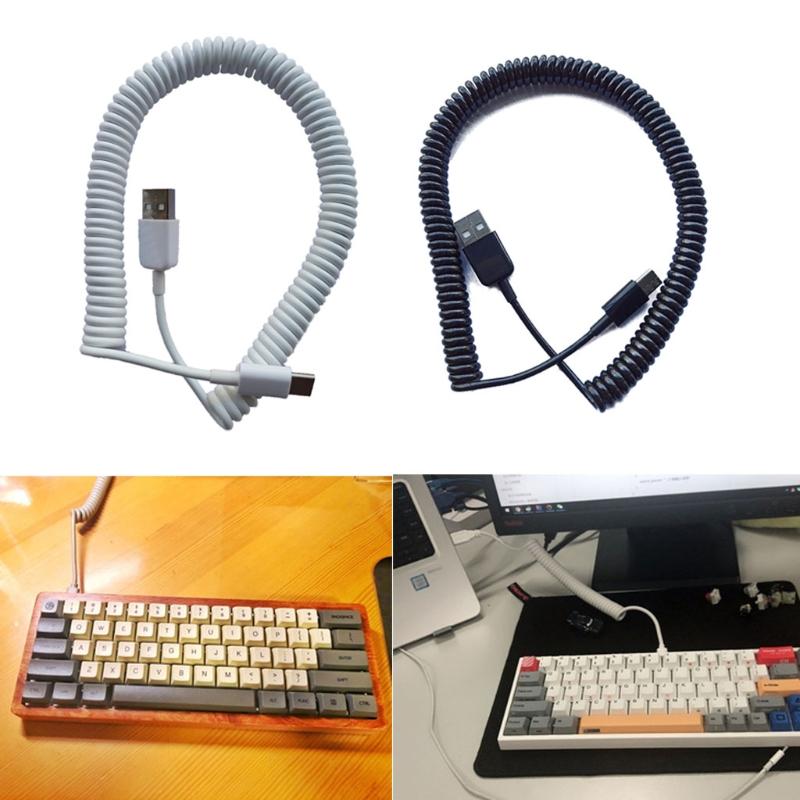 USB C Порт Витой Кабель Провод Механическая Клавиатура GH60 USB Кабель Тип c USB Порт для Poker 2 GH60 Клавиатурный Комплект DIY