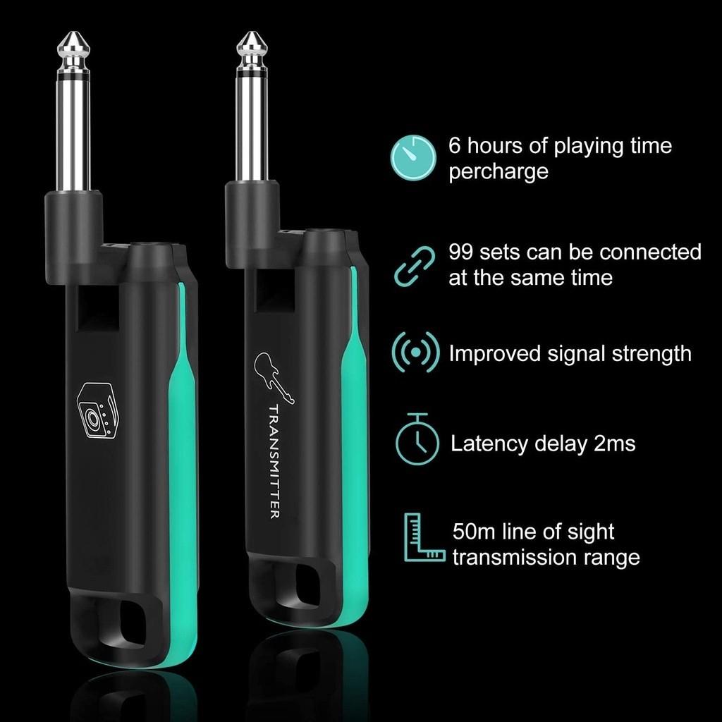 WS-70 UHF гитарный передатчик-приемник Мини цифровая беспроводная система Многофункциональная гитарная система для электромузыкальных инструментов