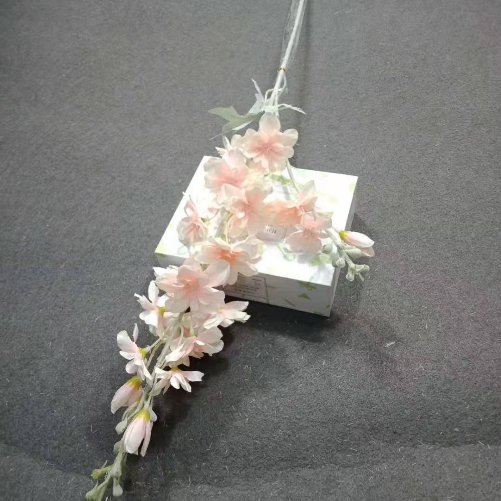 Искусственные флокированные дельфиниумы, имитация цветов, свадебная цветочная композиция, двузубый крупный дельфиниум, украшение для отеля, искусственный ф