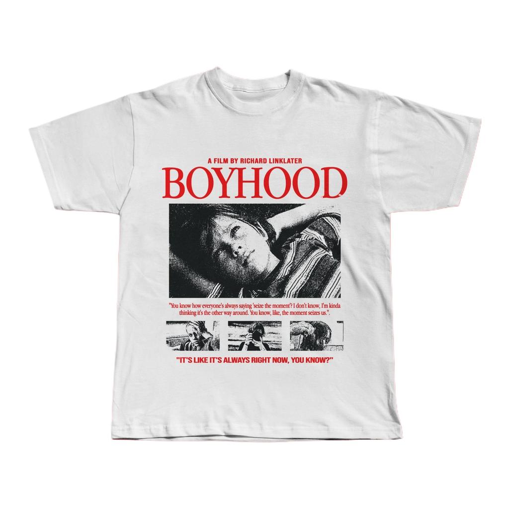 Retro Boyhood T-Shirt Men Women Ethan Hawke Cult Drama Film Print Cotton Short Sleeve Casual St