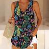 3D Ретро Топы-майки с цветочным принтом для женщин для тренировок, йоги, спортзала, летние спортивные рубашки с принтом, жилеты больших размеров