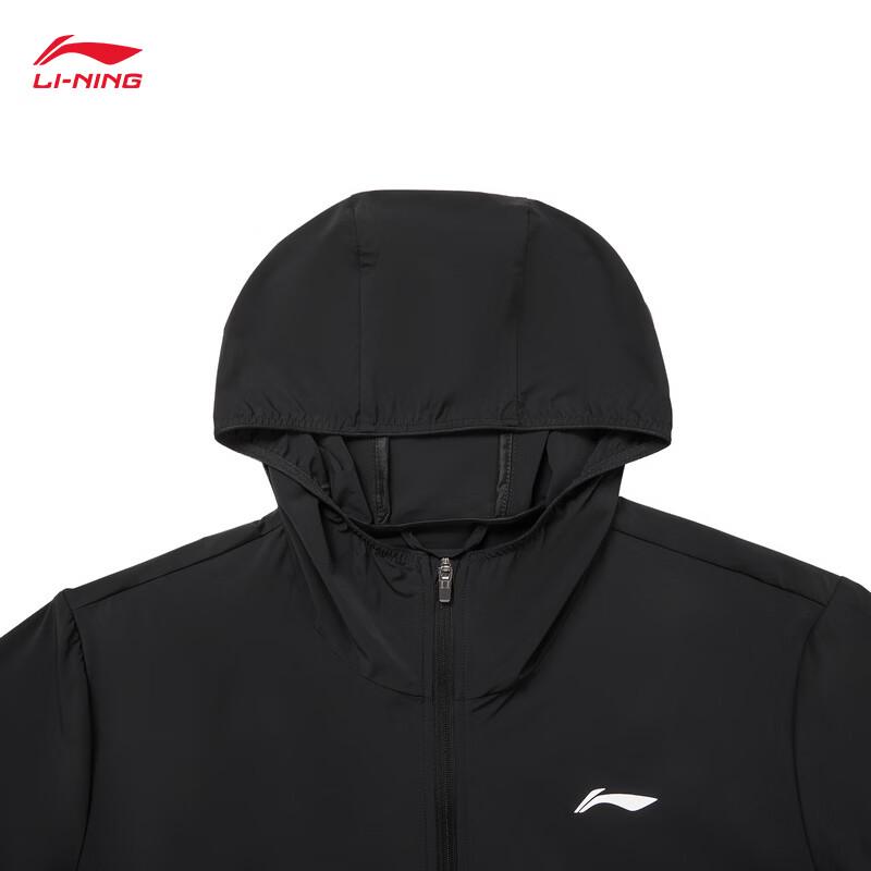Li-Ning Мужская ветровка с капюшоном, влагоотводящая, с защитой от солнца