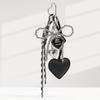 Pu Love Woven Rope Keychain Bow-Knot Charm Pendant Keyring Jewelry For Girl Women Gift Bag Decoration