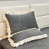 Lace  Thickened Milk Velvet Pillow Case Pair   Cozy Skin-friendly Dual-sided Pillowcase Single Person Pillow