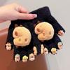 1 pair Plush Children Glove Capybara Cold-proof Gloves Warm Winter Plush Glove  Outdoors