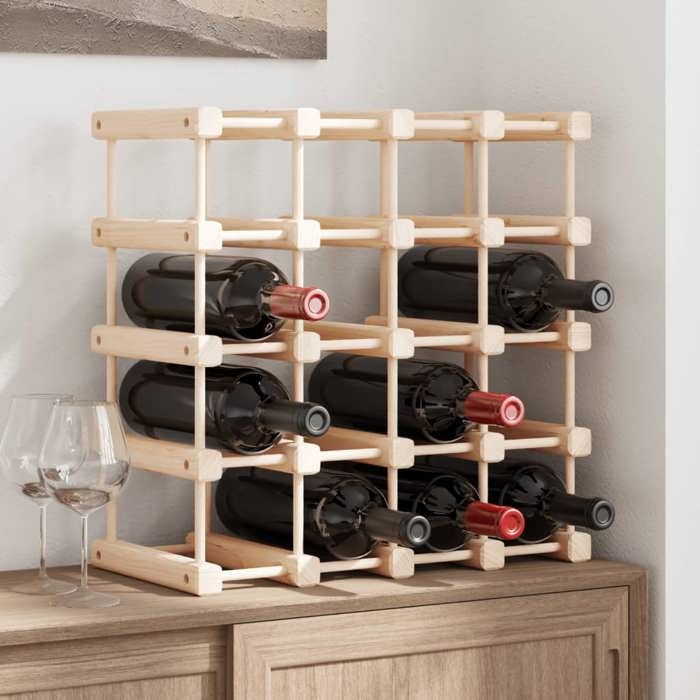 VidaXL Casier à vin pour 20 bouteilles 46,5x23x46,5 cm pin massif 353751