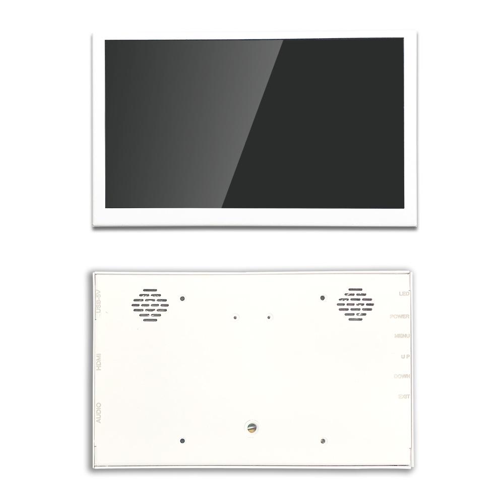 Портативный монитор HDNI: Черно-белый металлический корпус, емкостный сенсорный ЖК-дисплей высокой четкости