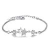 Pentagram Bracelet, Female New Product Reduction Fashion Crystal Zirconium Trick Peach Blossom Bracelet Silver-plated Hand Jewelry