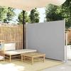 VidaXL Retractable Side Awning 160x500cm Grey Garden Balcony Privacy Screen Awning 45464