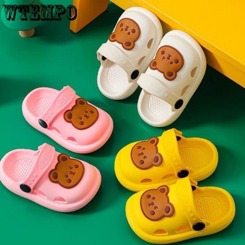Детские тапочки для мальчиков и девочек, милая нескользящая обувь с клубникой и фруктами, обувь с отверстиями для головы, детские сандалии для маленьких детей